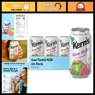 Tropical Guava Juice Nectar - Fresh Fruit Puree Drink for Smoothies & Cocktails