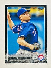 2015 Topps Update Black Parallel Wandy Rodriguez /64 Texas Rangers US197 Rare 🔥