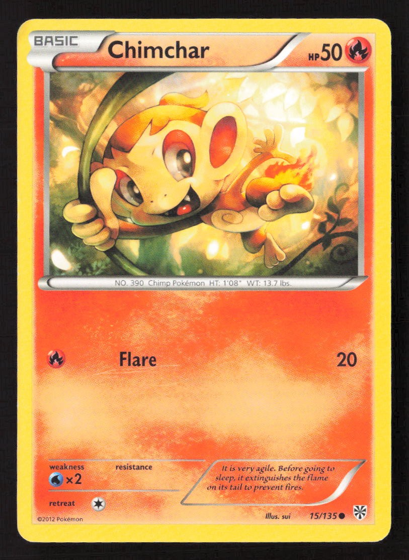 Chimchar Common PLS 15/135 LP Pokemon TCG