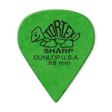 Dunlop Tortex Sharp 88Mm Heavy Guitar Picks 72 Pack Green Plectrums