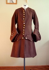 Men's 17th Century Frockcoat Victorian Medieval Historical Coat Brown/Wool 