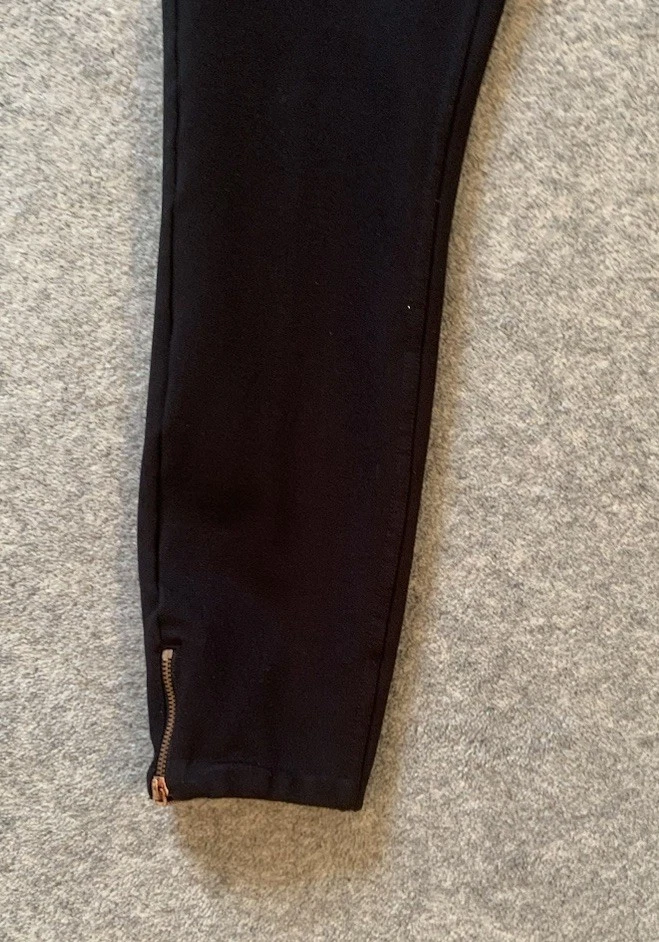 Ted Baker Cropped Trousers Skinny Fit Stretch Black Size 2 UK 10 - Image 3 of 4