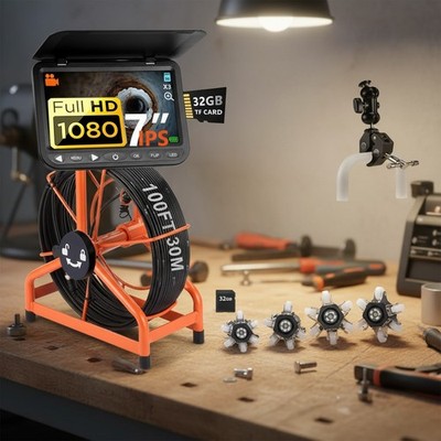 New 2026 7'' Sewer Inspection Camera   1080P HD, Durable Design for Professionals