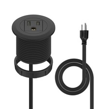 2 inch Desk Power Grommet, Flush-Mount Desk Outlet Build-in 1