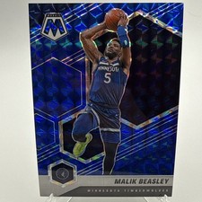 2021-22 Mosaic Malik Beasley 66/99 Blue Exclusive Prizm SSP Minnesota Wolves