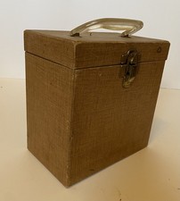 Vintage tan/brown Amfile Platter-pak Case 7" 45 RPM RECORD CARRY CASE