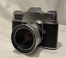 Kodak Retina Reflex III Camera Partially Tested With Original Case