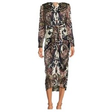 Alex Marie NWT Satin Button-front Tie Waist Dress Size 18