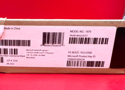 Microsoft Surface Laptop 4 i7-1185G7 32GB 1TB WiFi6 15'' Touch W10P LIJ-00001 NEW