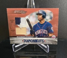 #'d/5 RELIC 🔥 SHANNON STEWART SSP 2004 Donruss Studio Diamondcuts Jersey Bat SP