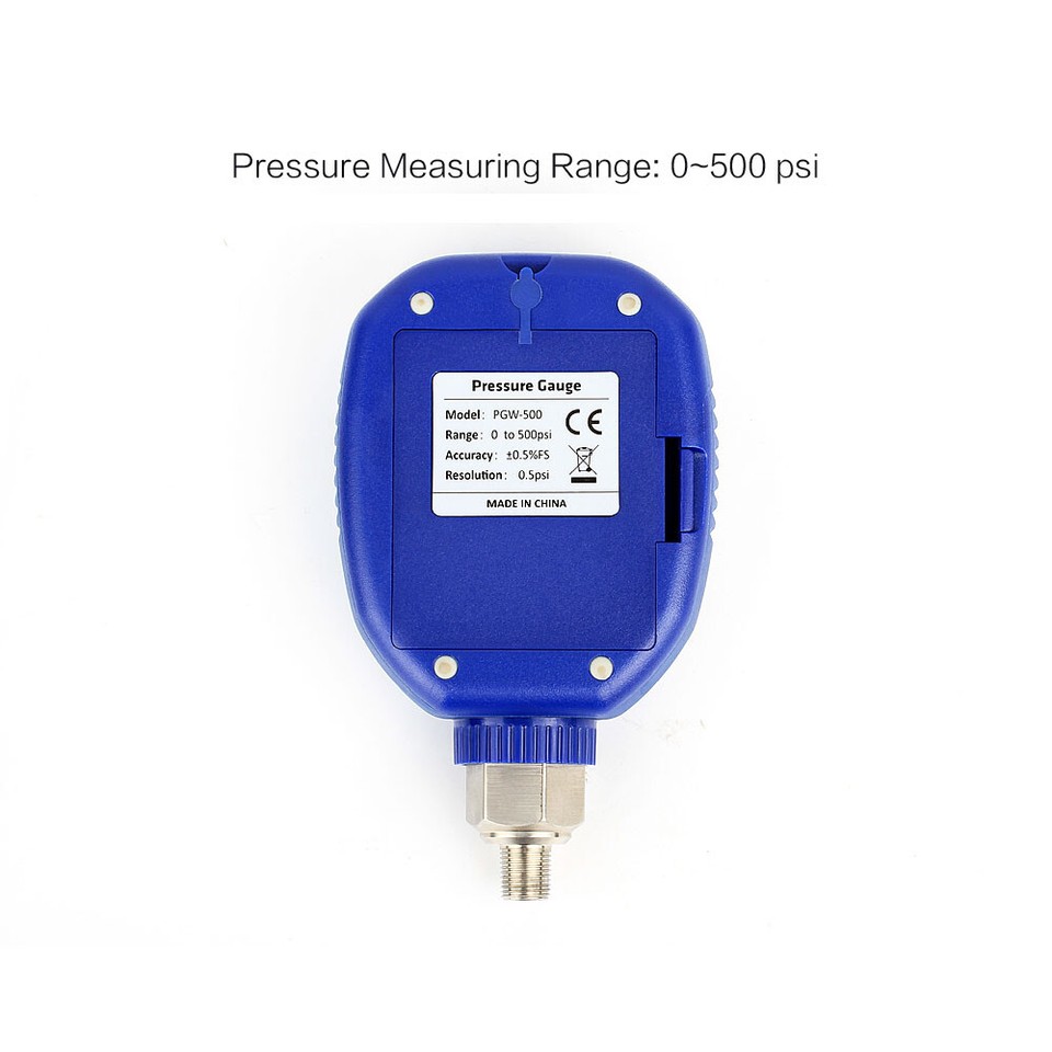 Manomètre Numérique Sans Fil Elitech PGW-500 - Mesure Pression -14,5 à 500 PSI - Compatible Nombreux Frigorigènes