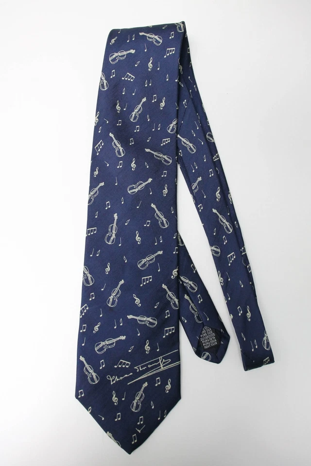 Creativ 时尚领带男式均码纯丝绸尖头图案音乐主题 — 第 4/4 张图片