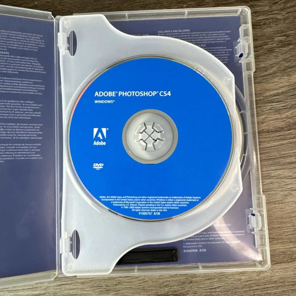 Adobe Photoshop CS4 Extended For Windows Retail Version 2 Disc w/ Serial Number - Image 2 of 3