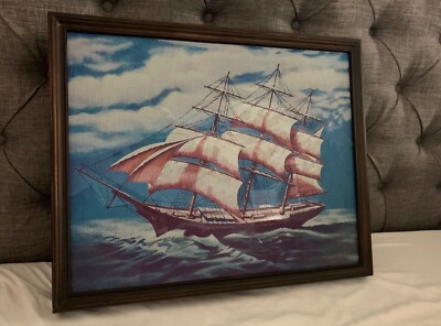 SCRIM EFFECT Haunted Mansion Ghost Ship Changing Portrait 18x22'' Disneyland 50th