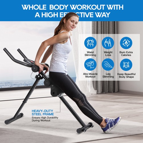 Ab Crunch Machine Abdominal Waist Trainer Foldable Adjustable Exerciser Home Gym - Picture 11 of 14