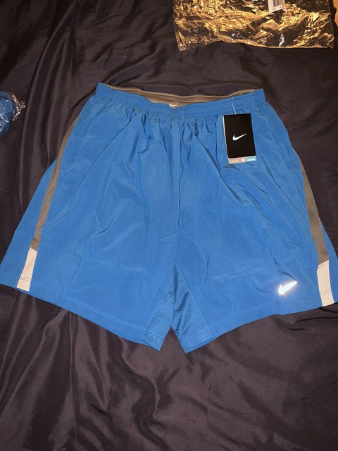blue nike miler shorts