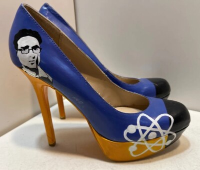 The Big Bang Theory High Heeled Stiletto Heels Hand Painted Leonard Hofstetter