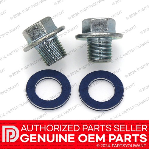 GENUINE Toyota Lexus OEM Oil Drain Plug 90341-12012 + Gasket 90430-12031 [2 SET] - Picture 2 of 4