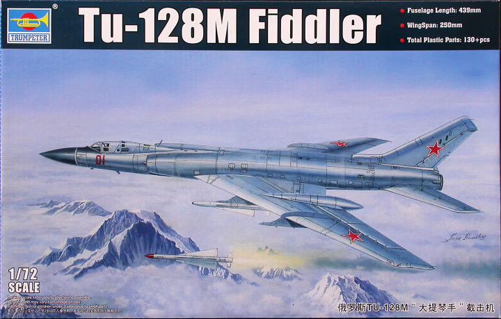 Maquette TUPOLEV Tu-128M FIDDLER TRUMPETER 1/72 pour diorama militaire de la guerre froide