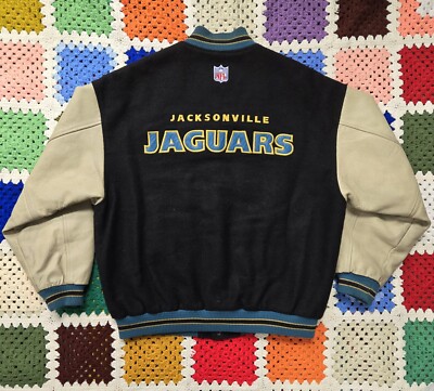 Vtg 90s Nike Jacksonville Jaguars Varsity Letterman Jacket XL Wool