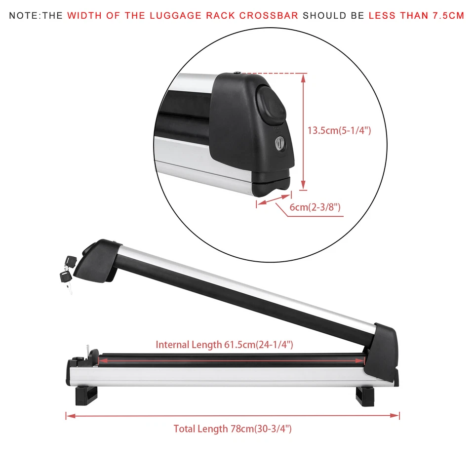 Ski Snowboard Roof Mount Rack Carrier 6 Pair Ski or 4 Snowboard For Suzuki Aerio - Image 2 of 4