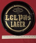 VINTAGE LCL PILS FEDERATION BREWERY 12” BEER ALE METAL SERVING BAR TRAY SIGN