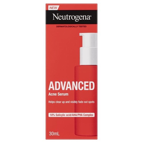 Neutrogena Advanced Akne Hautserum 10% Salicylsäure AHA PHA Komplex 30ml - Bild 2 von 4