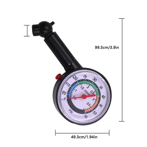 Car Tyre Tire Pressure Gauge For Car Auto Motorcycle Truck Bike Dial Meter - Picture 5 of 8