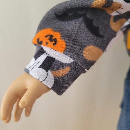 Handmade! Your Choice Glow-in-the-Dark Halloween Sweatshirt made to fit My Twinn - Picture 4 of 9