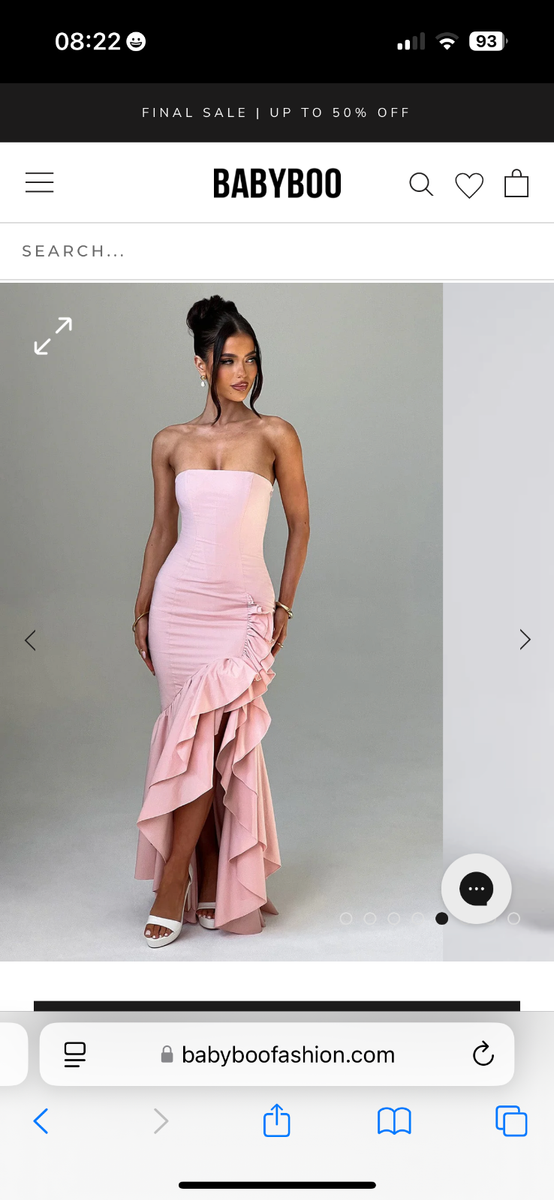 Women's babyboo angelina maxi dress blush | eBay UK