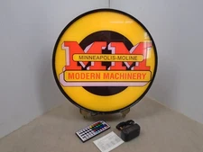 Minneapolis-Moline Round LED Display lighted sign lightbox Wall Hanging