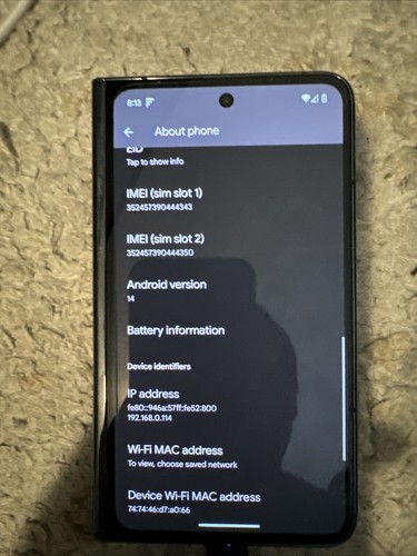 Google Pixel Fold 256GB 📱 Obsidian Black (Verizon ONLY) - Very Good + MORE - Afbeelding 3 van 8