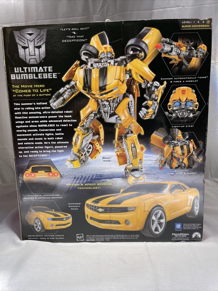 TRANS FORMERS 2007 EL HÉROE DE LA PELÍCULA COME TO LIFE ULTIMATE BUMBLEBEE Hasbro Nuevo Foto 3 de 4