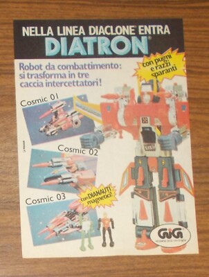 Seltene Werbung vintage Takara DIACLONE Diatron Cosmic 01 02 03 1981