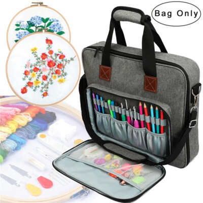 Embroidery Project Bag for Cross Stitch Storage Organizer Case w