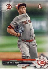 Lot of (10) 2017 Bowman Draft JACOB HEATHERLY 1st Rookie Card #BD-18 Reds
