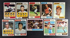 1974 Topps Baseball Star and Semi Star Lot 10 Cards Pete Rose
