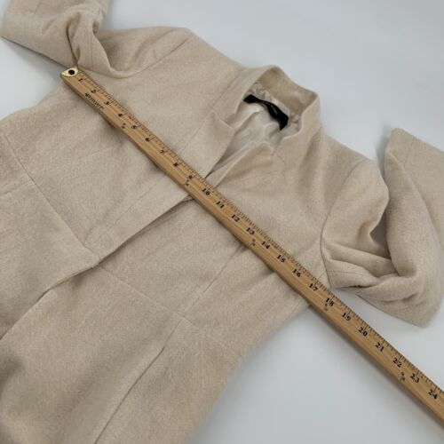 Zara Basic Midi Length Trench Dress Coat Size Medium Womens Cream Business M - Picture 8 of 8