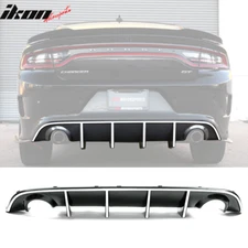 Fits 15-23 Dodge Charger SRT OE Style Rear Diffuser with White Reflective Tape