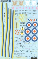 BAe Hawk T.1A: RAF 70th Anniversary, 1991 (1/32 decals, XtraDecal 32037)