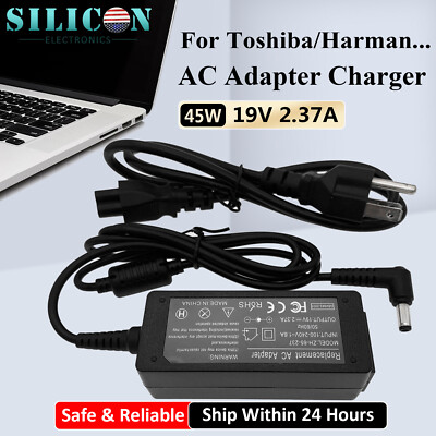 19V 2.37A Laptop Charger AC Adapter Power Cord Supply For Toshiba Satellite