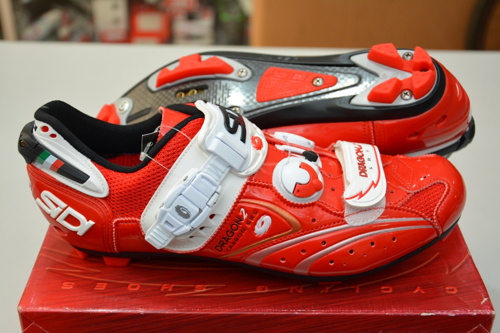 Zapatos Sidi MTB DRAGON 2 CARBON SRS Rojo Brillante