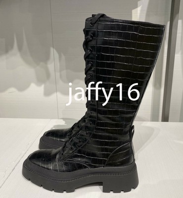 animal print high boots