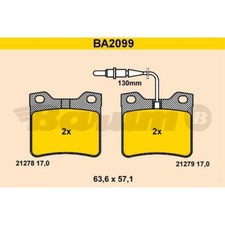 BARUM Bremsbeläge Bremsbelegsatz hinten passend für Peugeot 406 Break