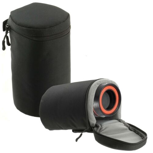 Navitech Black Camera Lens Case For Olympus M.ZUIKO Digital ED 75mm f/1.8 Lens - Afbeelding 1 van 1