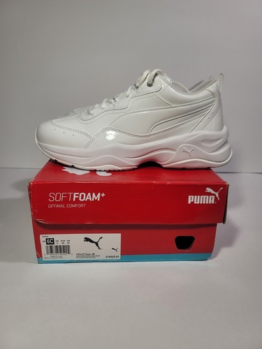 Puma Cilia P Core Low Top Lace Up Sneakers White Junior Size 6C - Picture 4 of 10