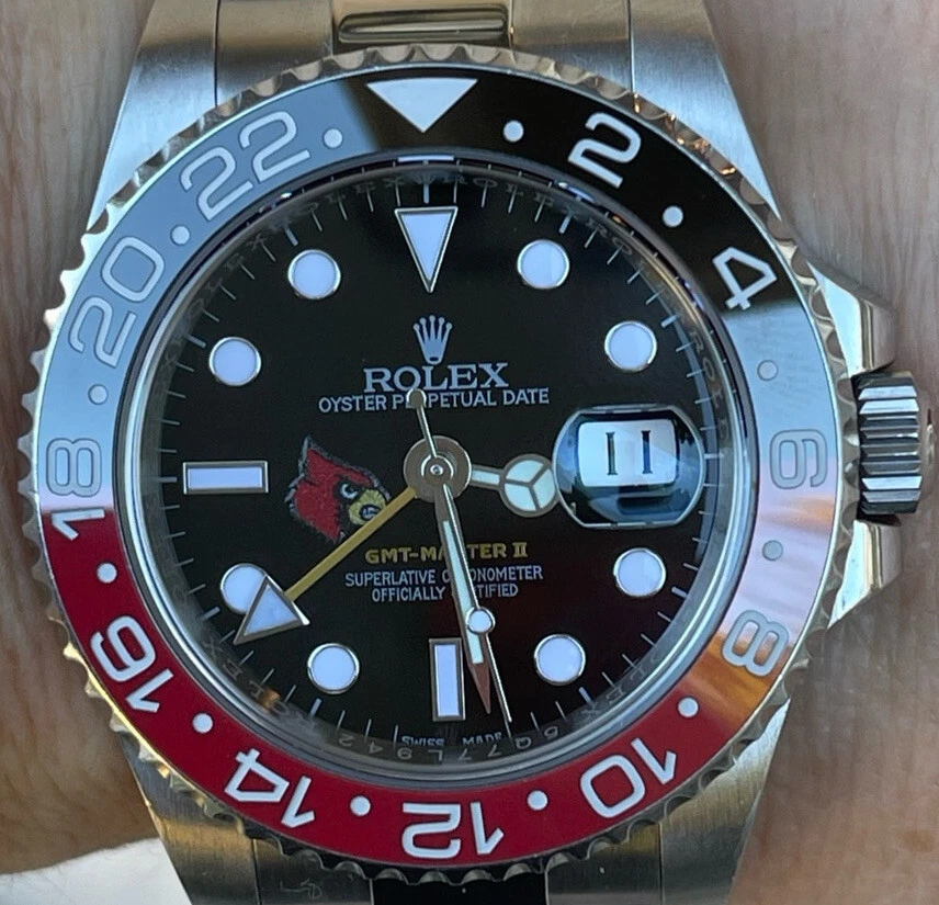 bagværk børn Do Rolex 40mm GMT Master II 116710 Coke Ceramic Bezel Louisville Dial 16710  Mint | eBay