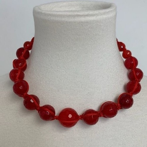 ANDRÉ FRANÇOIS Chunky needs red necklace NWT - Picture 7 of 8