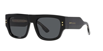 サングラス GUCCI Gucci - GG2012S - 001 black black grey Gucci GG0746SA-001 Rectangle Men's Sunglasses - Black/Gray