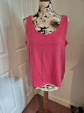 BODEN Open Back Tank Top Sleeveless Scoop Neck V Back Red  UK 14 BNWT